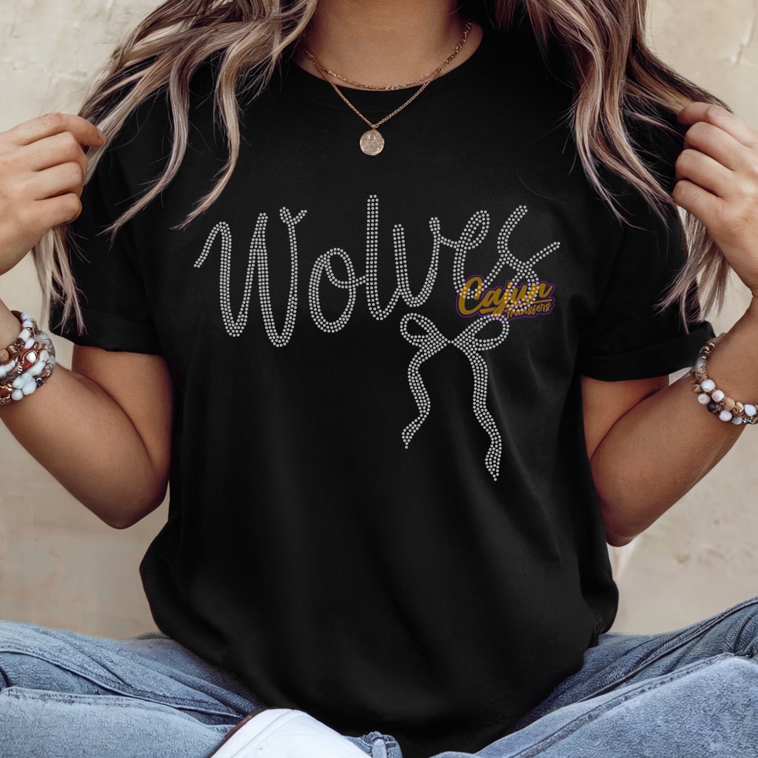 WOLVES BOW SPANGLES PATCH
