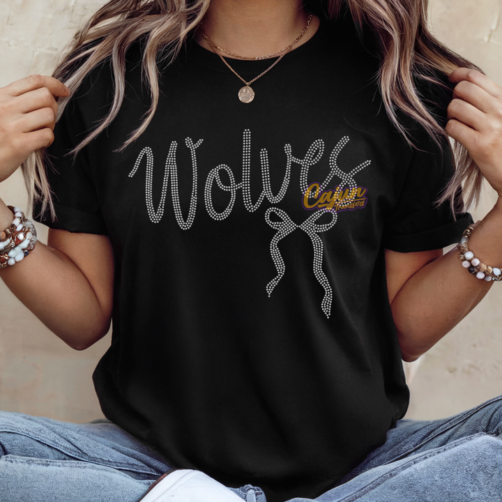 WOLVES BOW SPANGLE PATCH