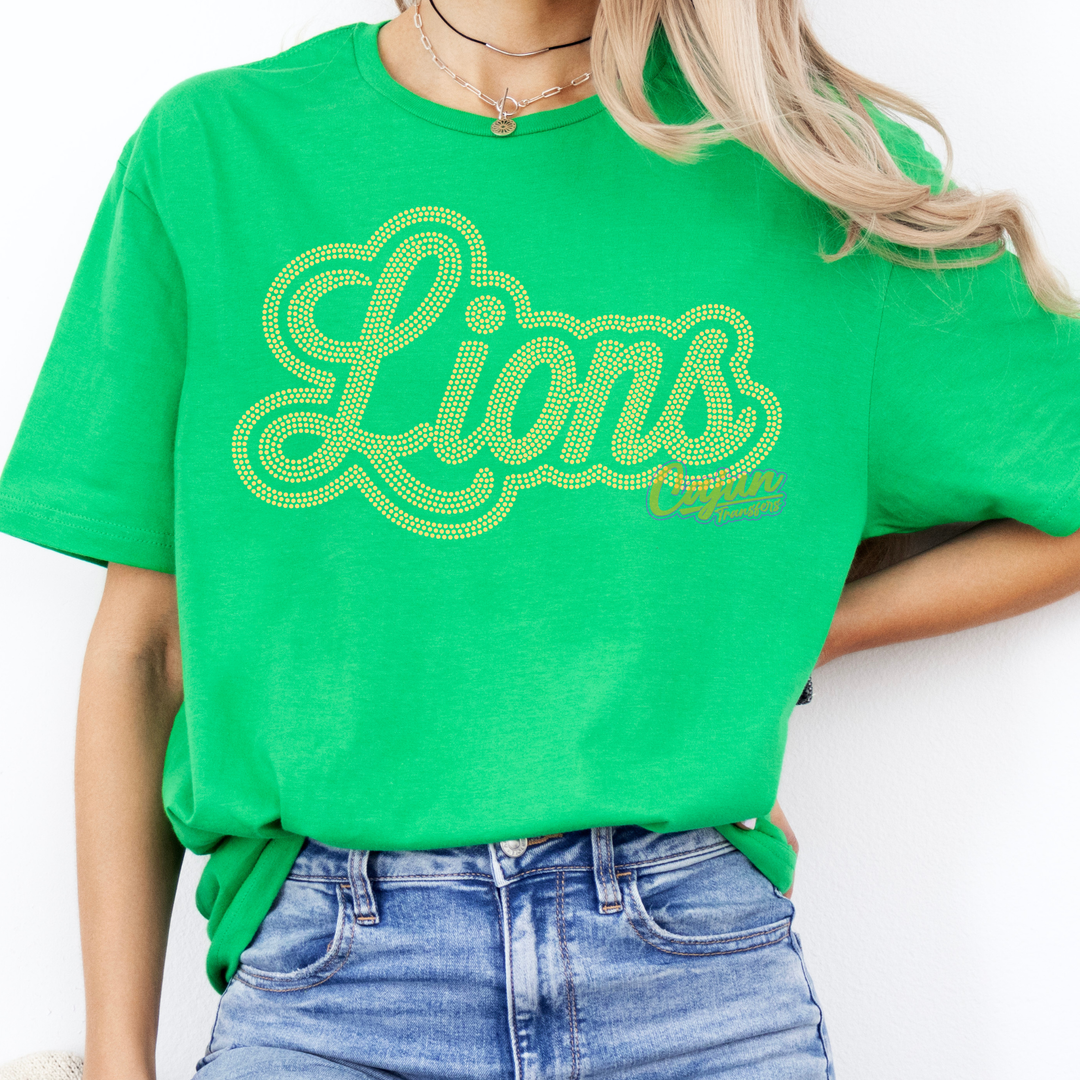 LIONS OUTLINED SPANGLE PATCH