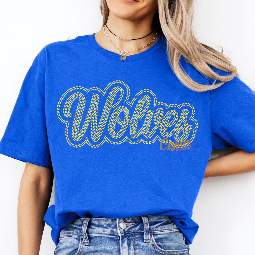 WOLVES OUTLINED SPANGLE PATCH