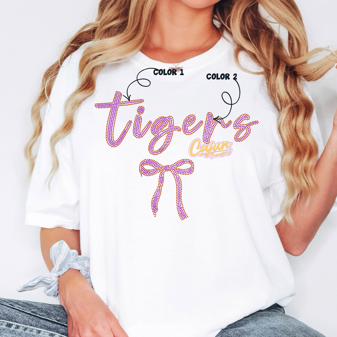 TIGER W/ BOW SPANGLE PATCH