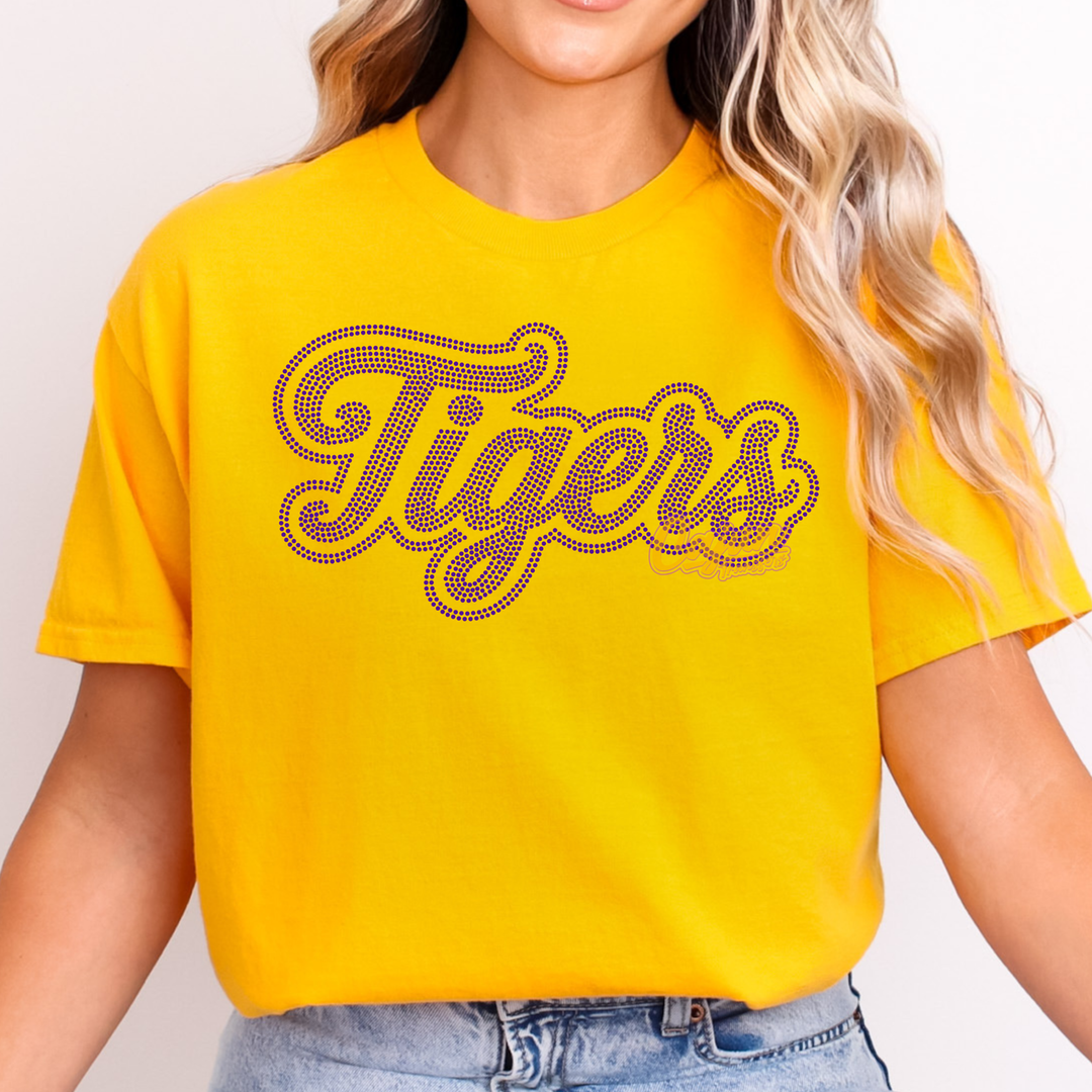 TIGERS OUTLINE SPANGLE PATCH