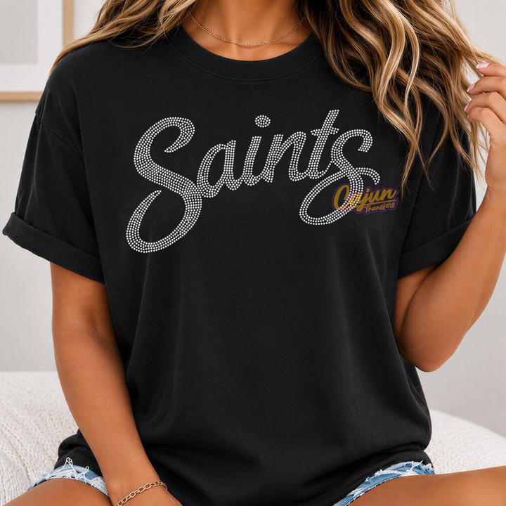 BLACK & GOLD FOOTBALL SPANGLE PATCH