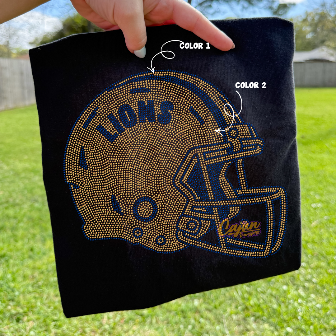 LIONS HELMET SPANGLE PATCH
