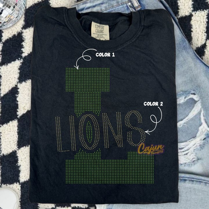 LIONS SPLIT SPANGLE PATCH