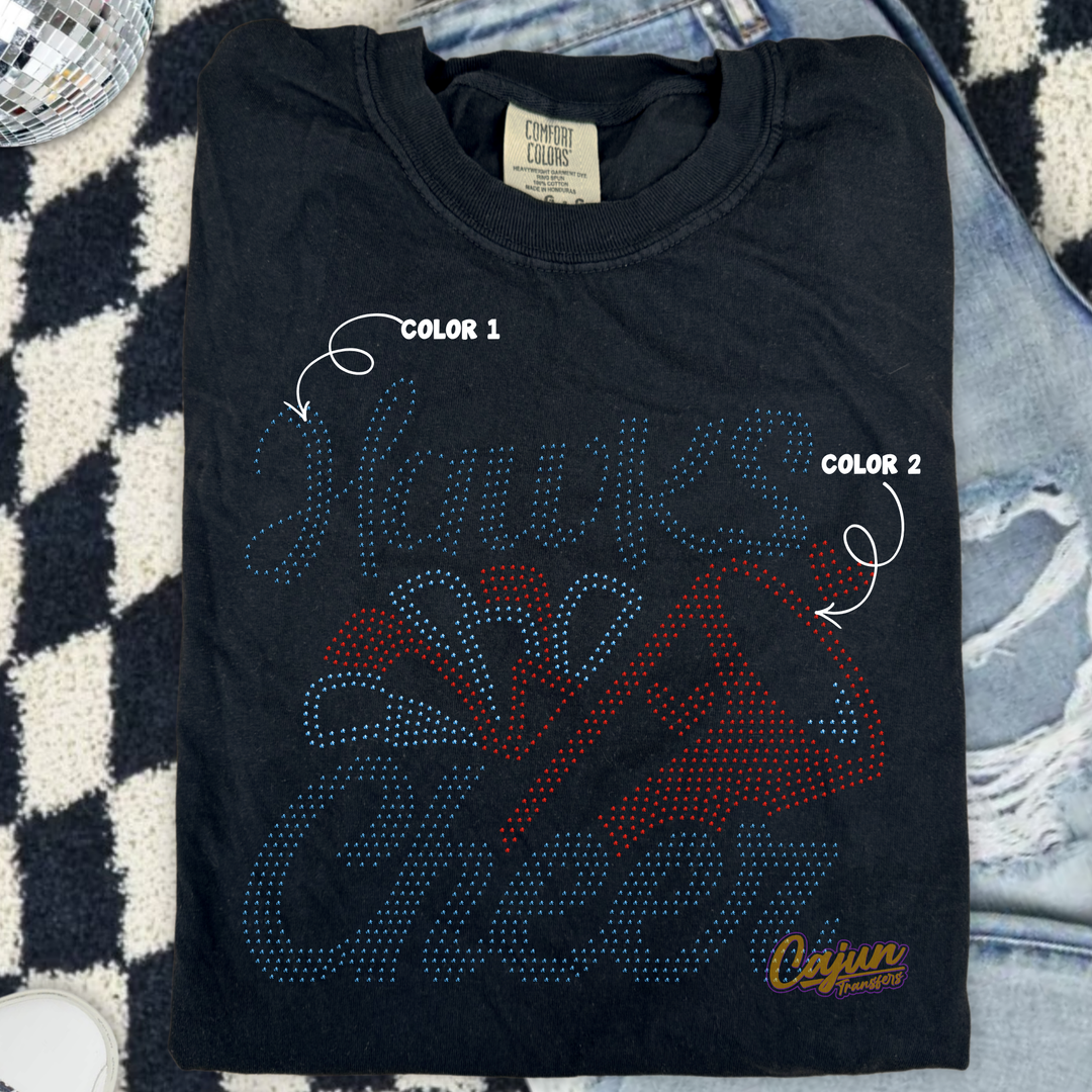 HAWKS CHEER SPANGLE PATCH