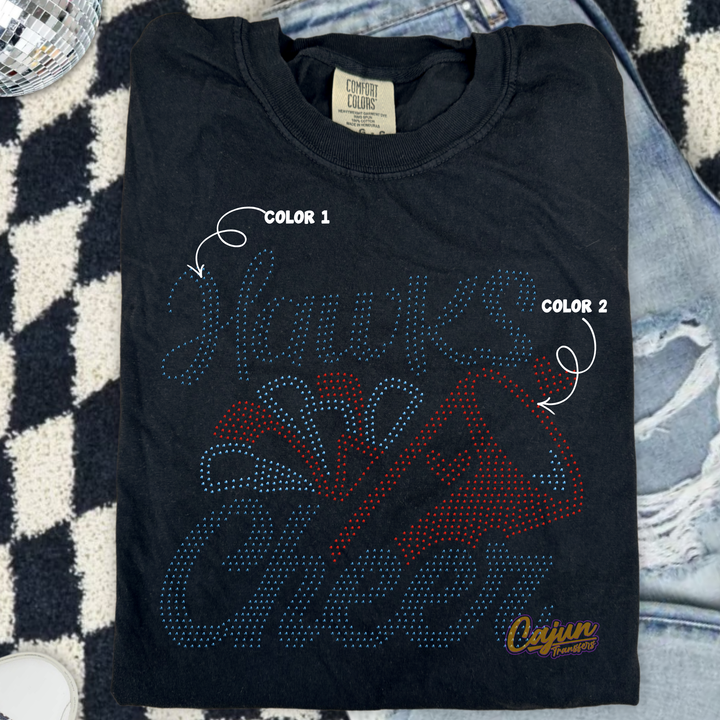 HAWKS CHEER SPANGLE PATCH