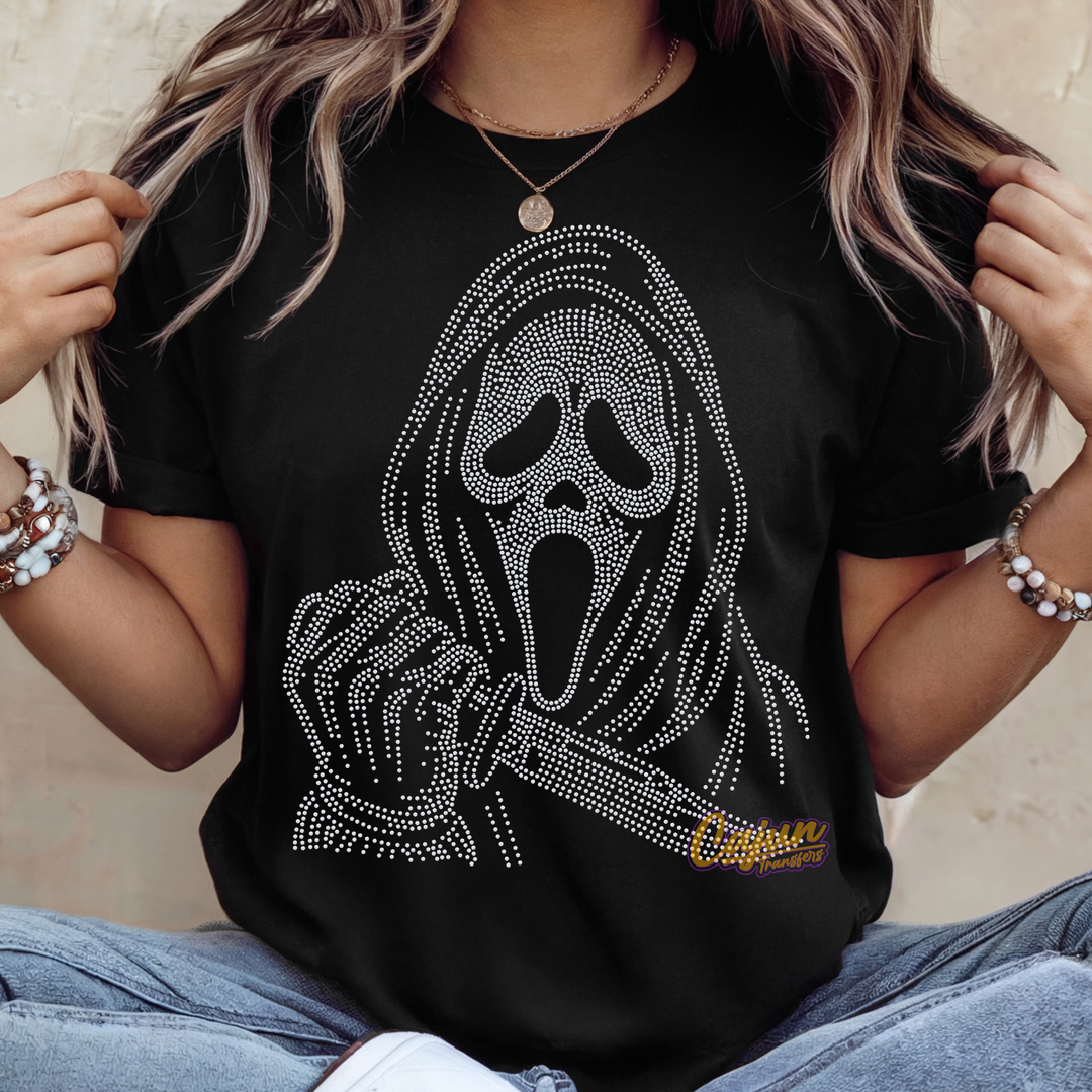 GHOST FACE SPANGLE PATCH