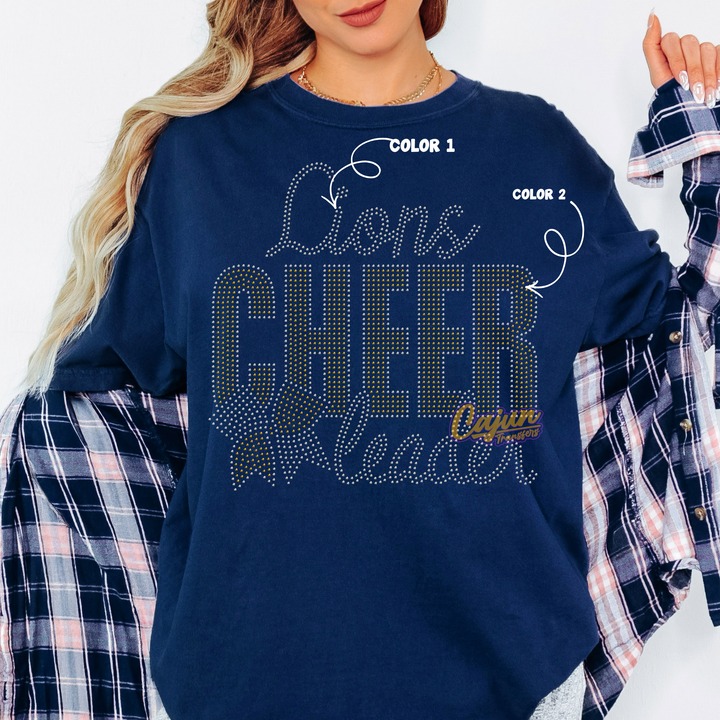 LIONS CHEERLEADER SPANGLE PATCH