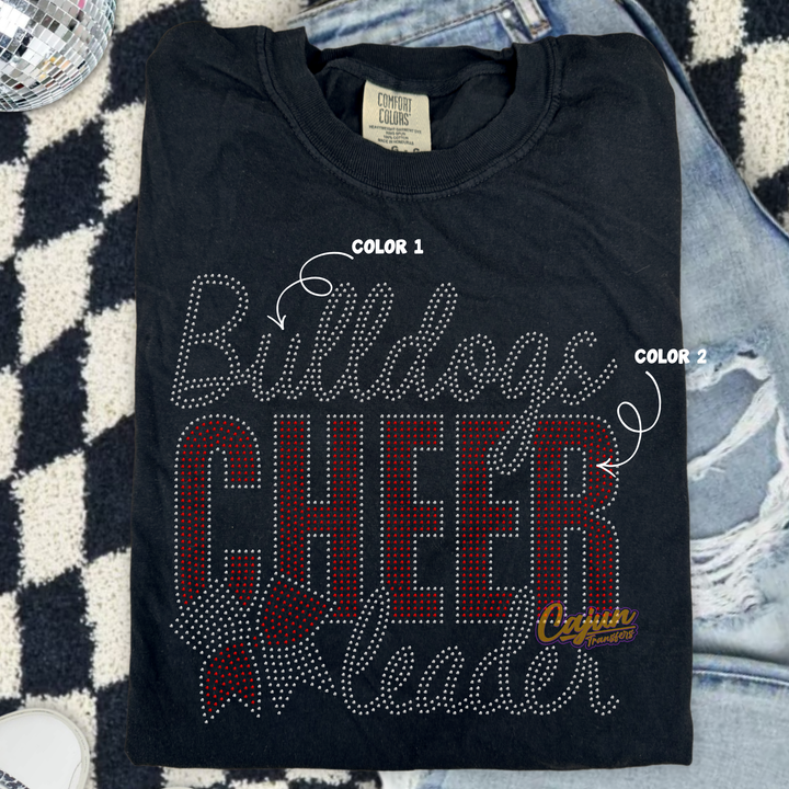 BULLDOGS CHEERLEADER SPANGLE PATCH