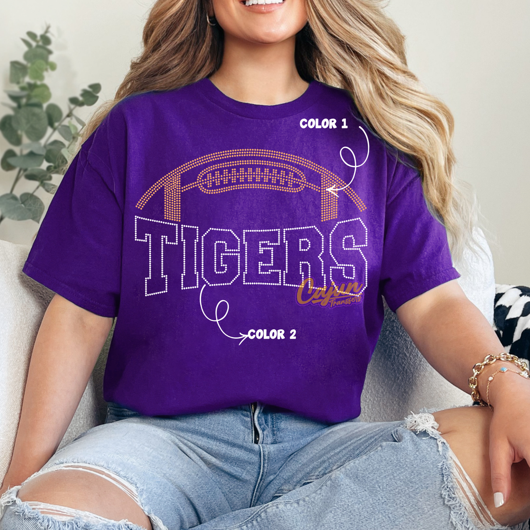 TIGERS FOOTBALL SPANGLE PATCH