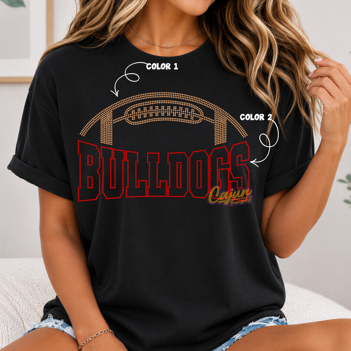BULLDOGS CHEERLEADER SPANGLE PATCH
