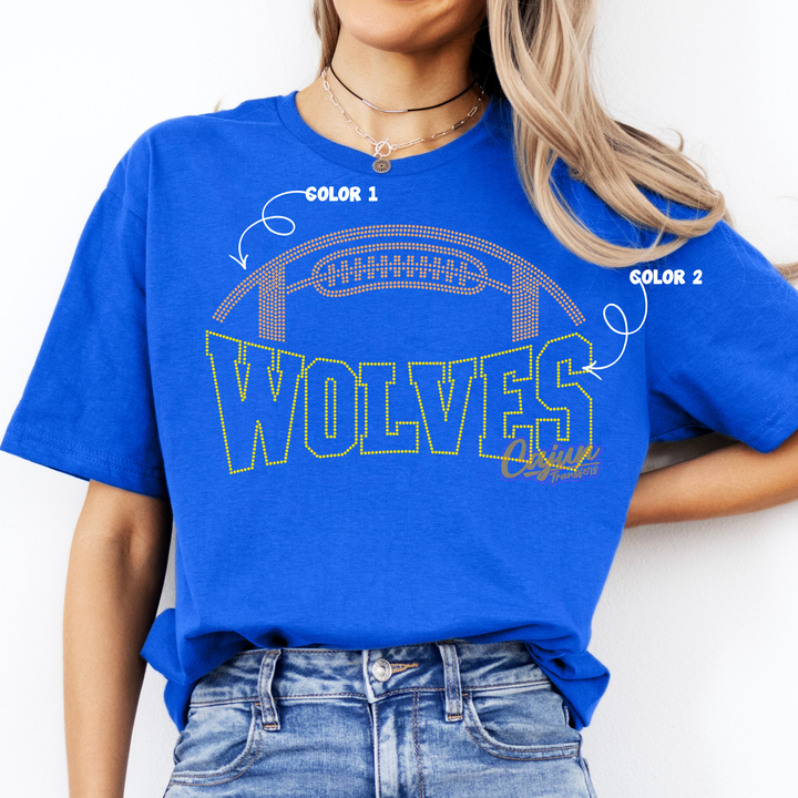 WOLVES FOOTBALL SPANGLE PATCH