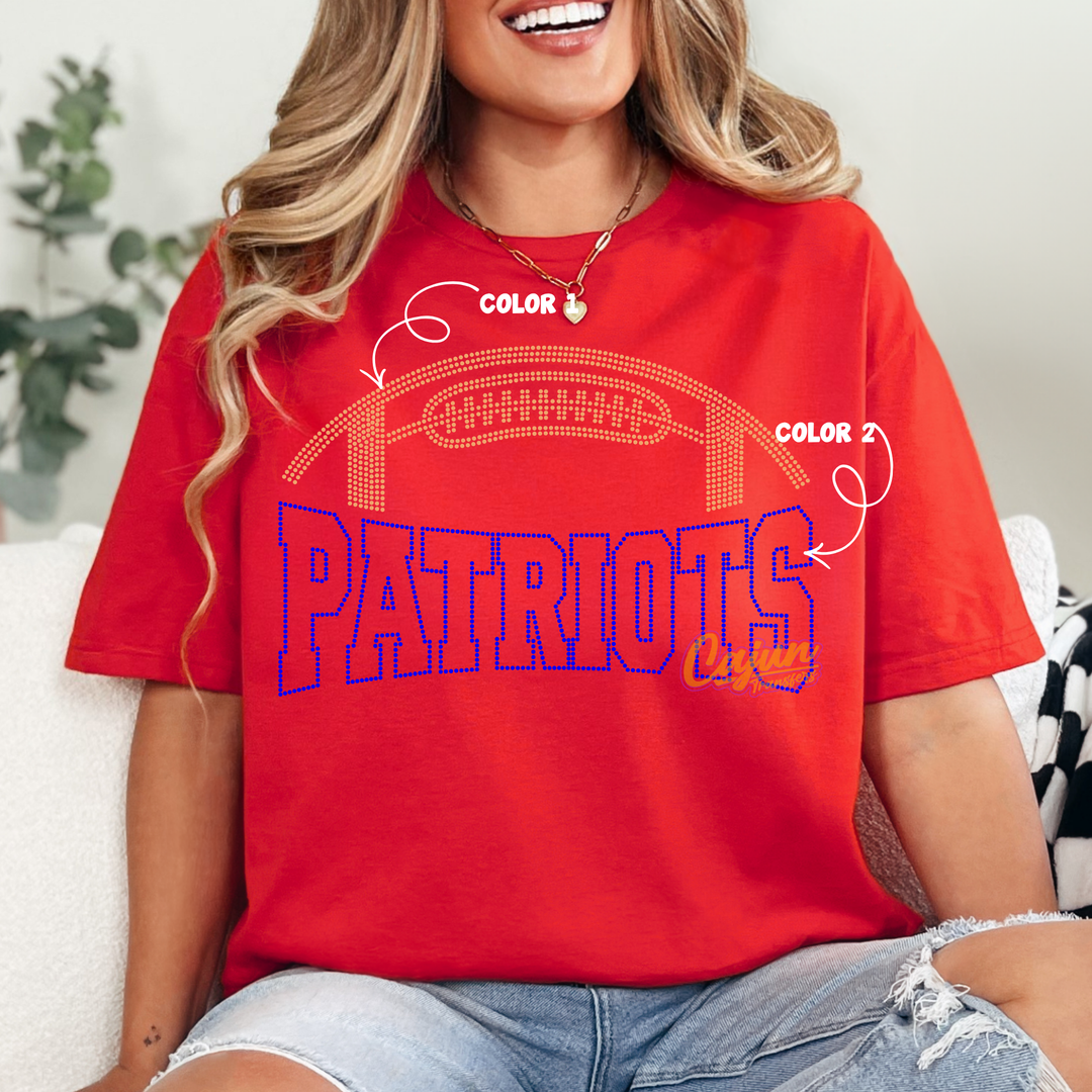 PATRIOTS FOOTBALL SPANGLE PATCH