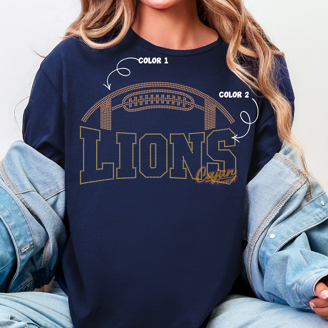 LIONS FOOTBALL SPANGLE PATCH