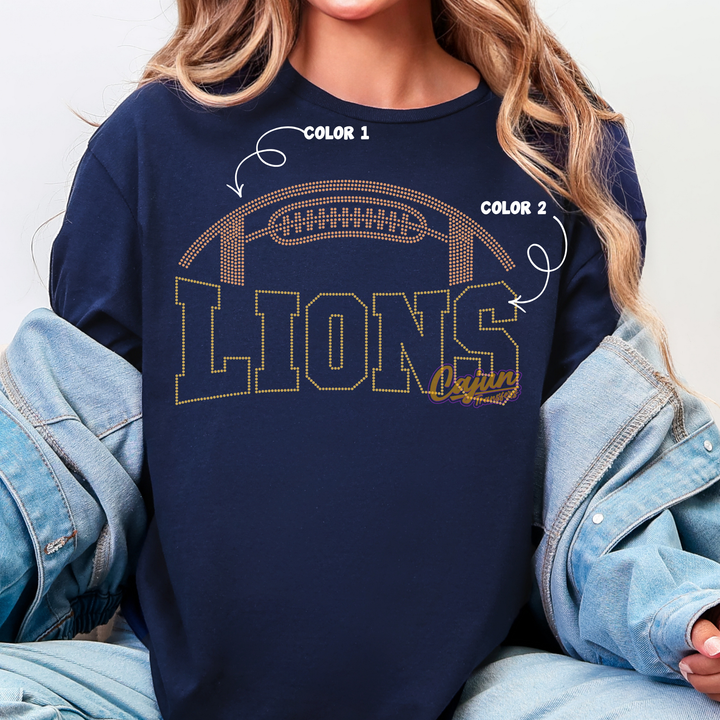 LIONS FOOTBALL SPANGLE PATCH