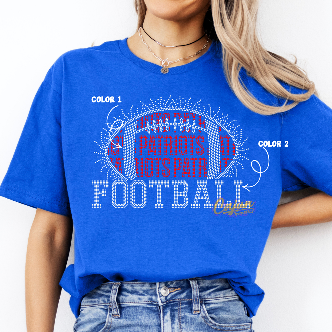 PATRIOTS IN FOOTBALL SPANGLE PATCH