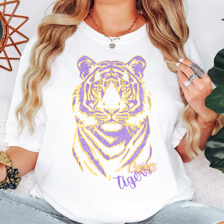 TIGERS HEAD SPANGLE PATCH