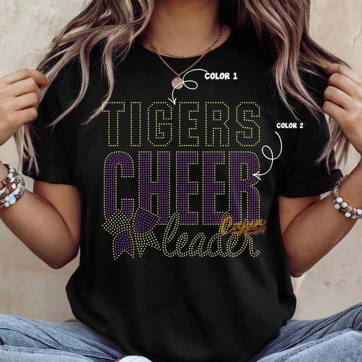 TIGERS CHEERLEADER SPANGLE PATCH