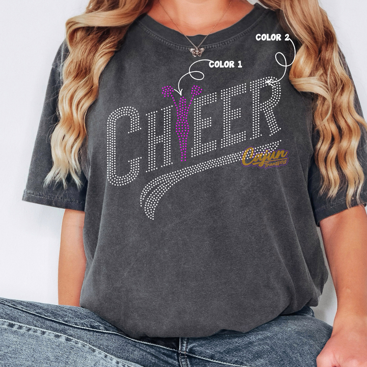 CHEER W/ GIRL SPANGLE PATCH