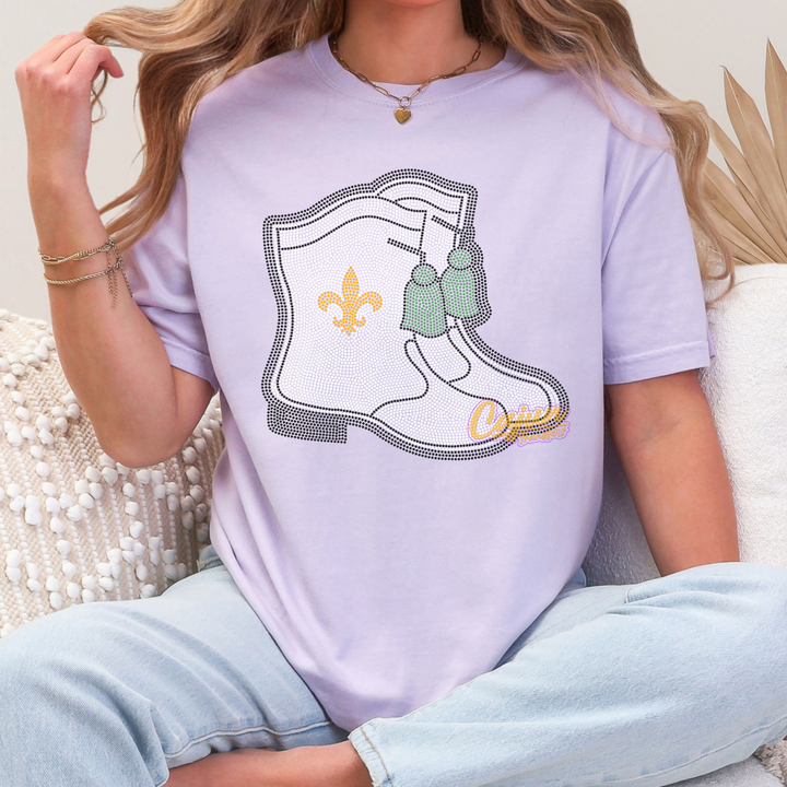 MARDI GRAS BOOTS SPANGLE PATCH