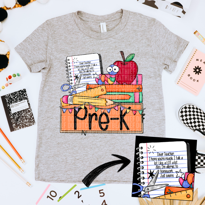 Dear Teacher - Pre K