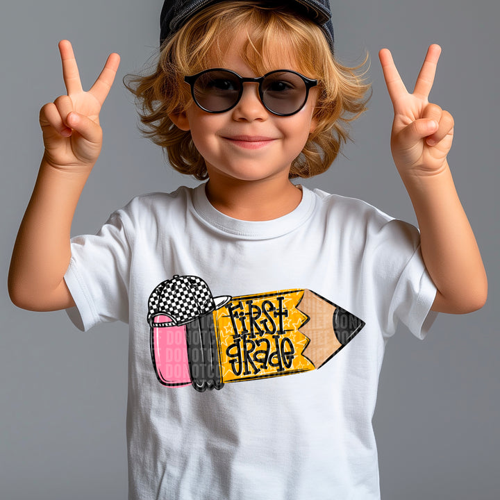 1st Grade - School Pencil with Hat