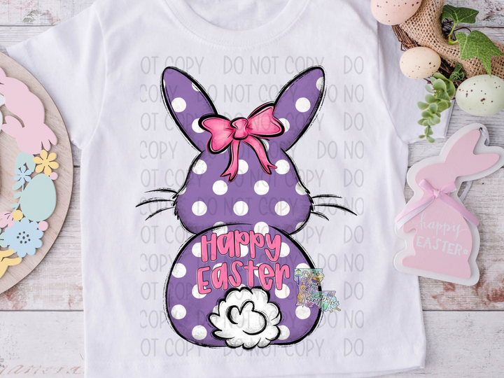 Happy Easter Purple Bunny