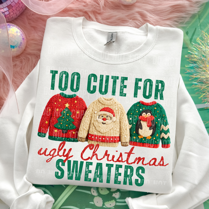 Ugly Christmas Sweater Faux Yarn