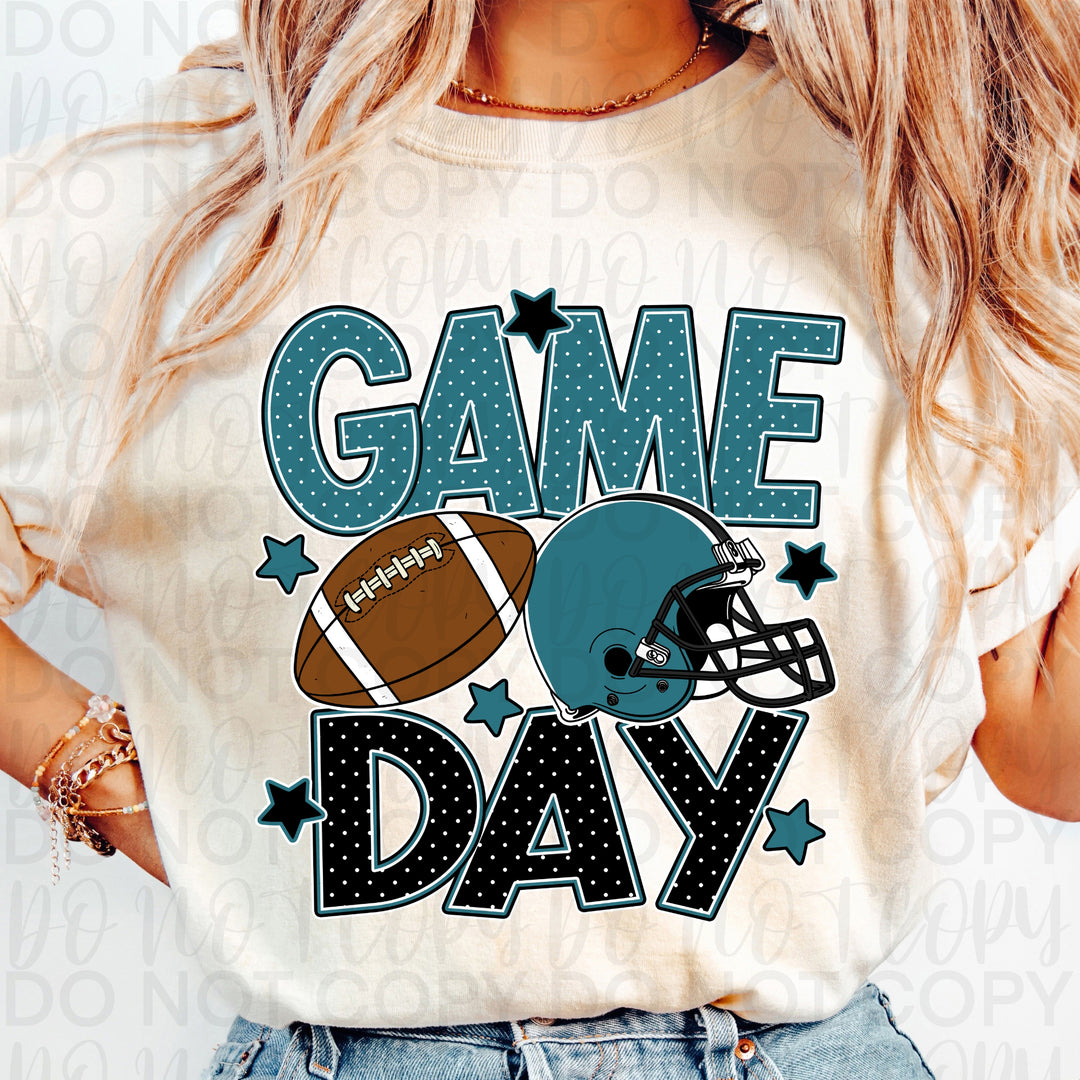 Game Day - Black & Teal