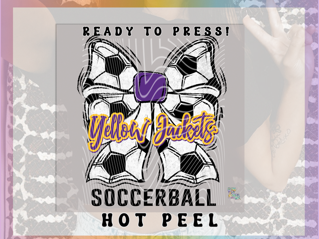 Yellow Jackets Soccer Bow