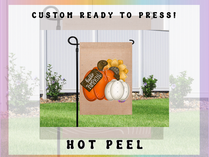 Fall Hello Pumpkin Flag