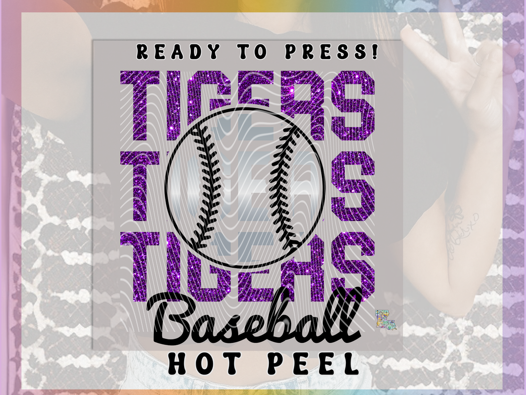 Tiger Baseball Stacked