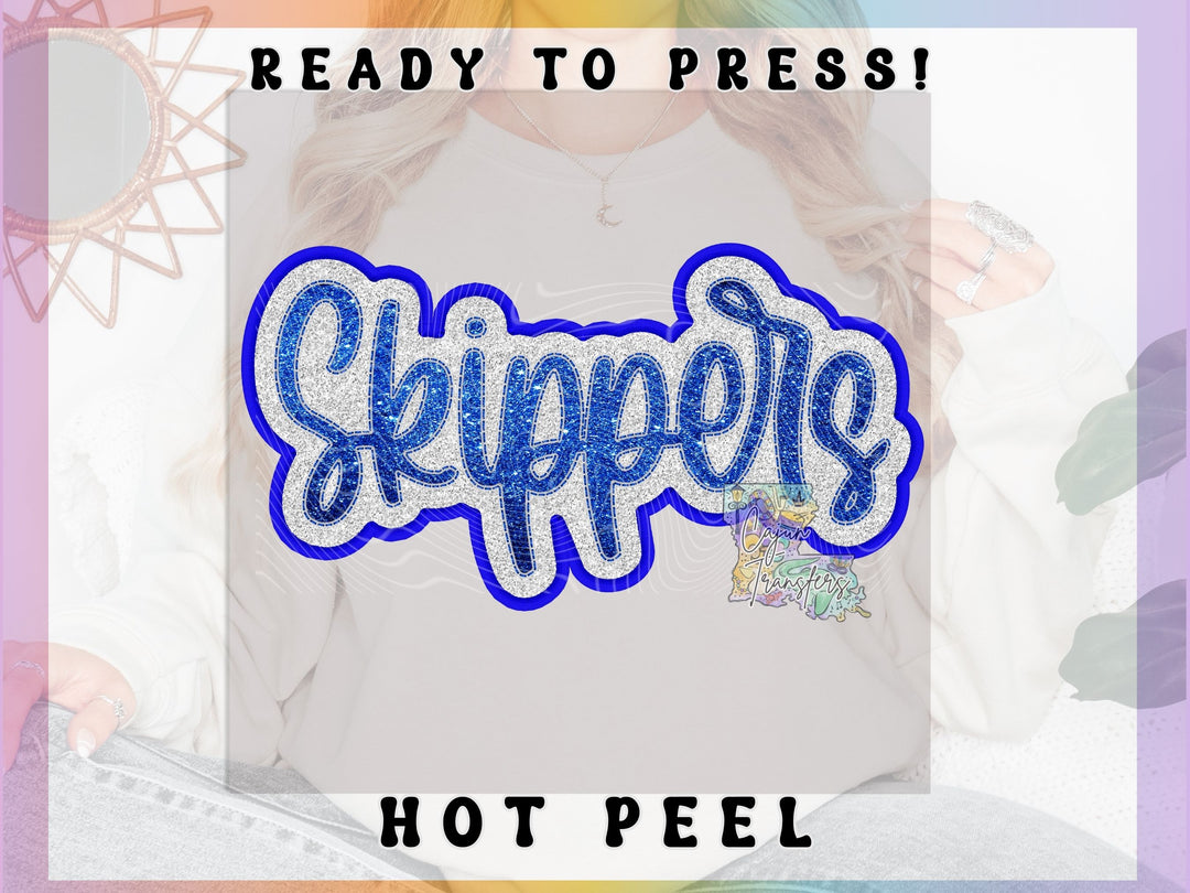 Skippers Faux Glitter & Embroidery