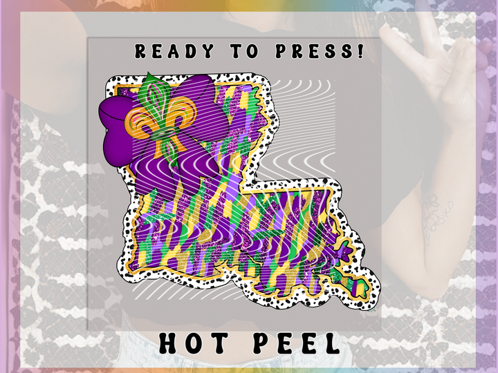 Mardi Gras Brush Strokes