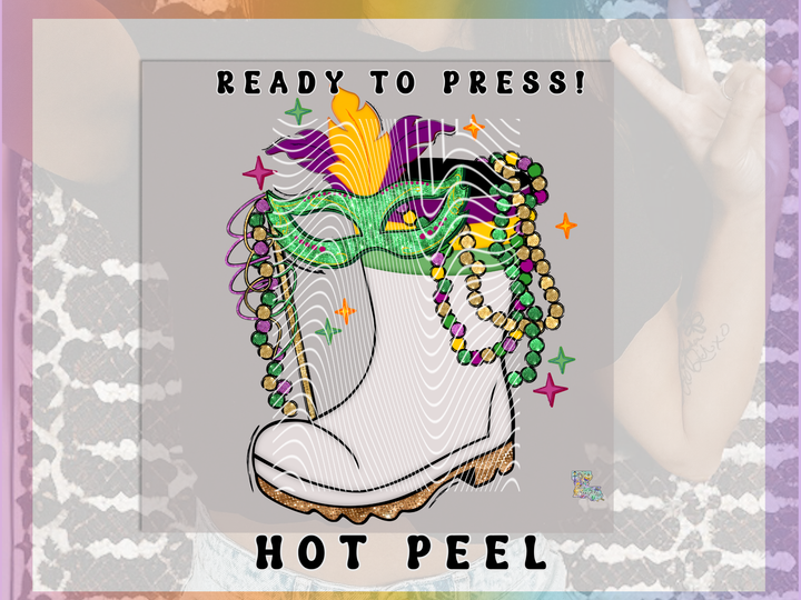 Mardi Gras Shrimp Boots
