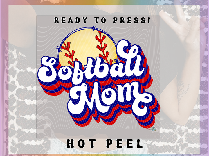 Retro Softball Mom