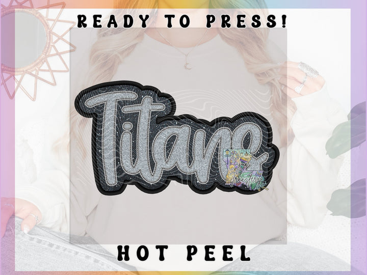 Titans Faux Glitter & Embroidery