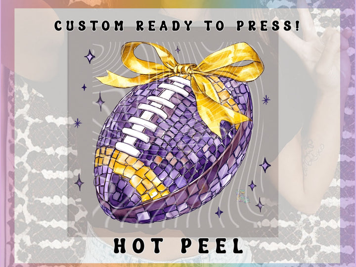 Disco Purple & Yellow Football