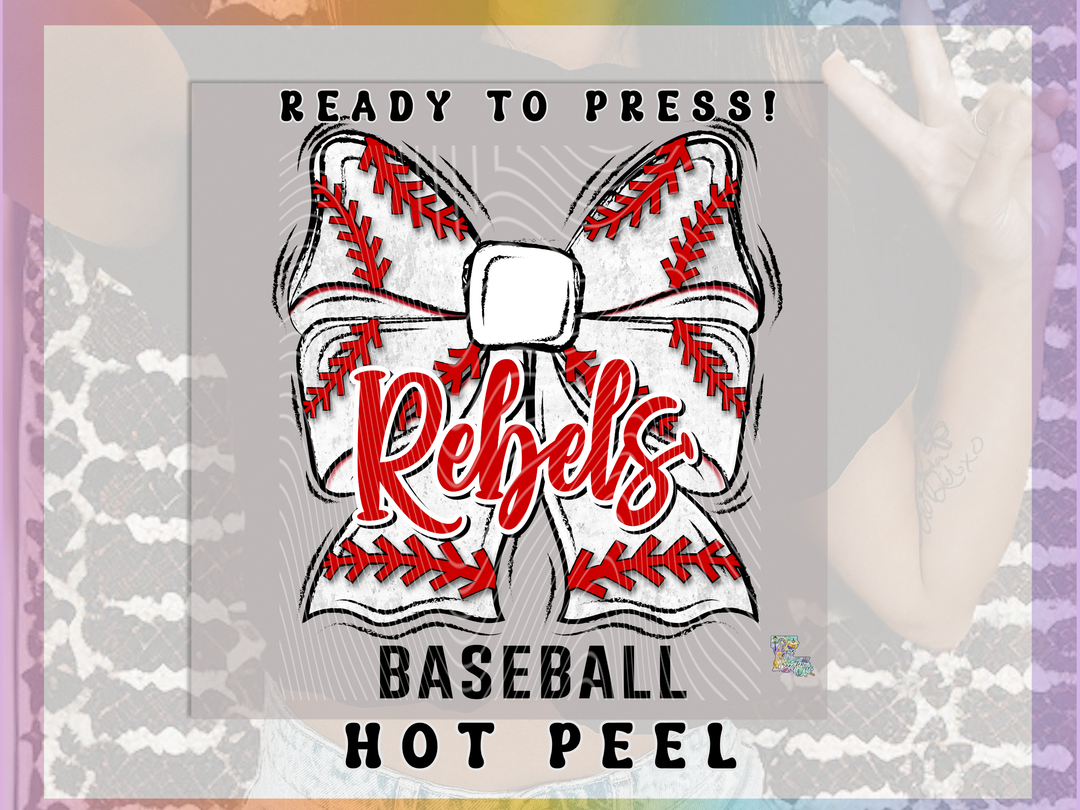 Rebels Baseball Bow
