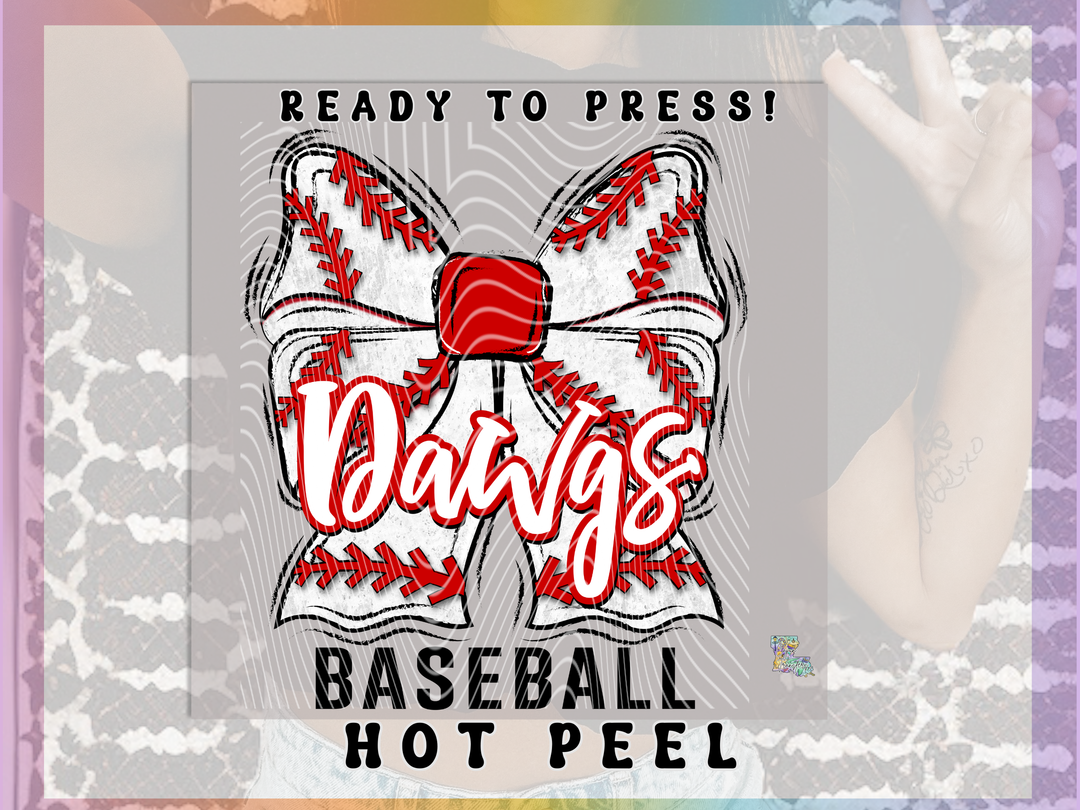 Dawgs Baseball Bow