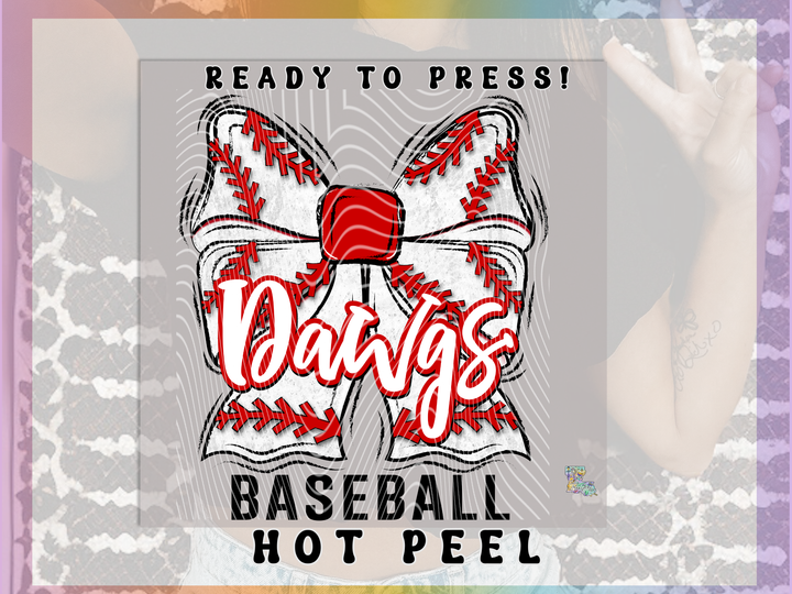 Dawgs Baseball Bow