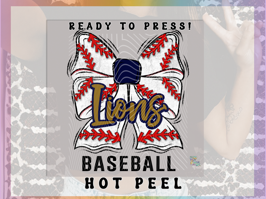 Lions Baseball Bow