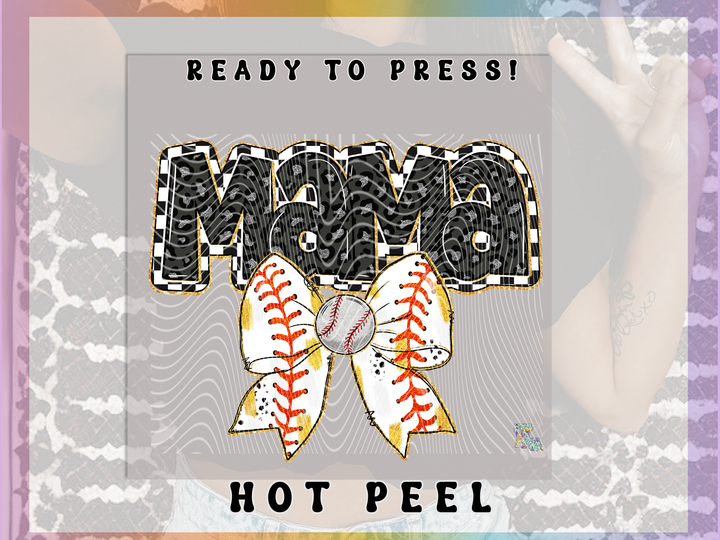 Mama Baseball Bow