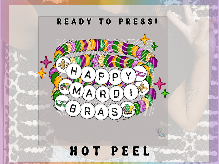 Happy Mardi Gras Friendship Bracelet