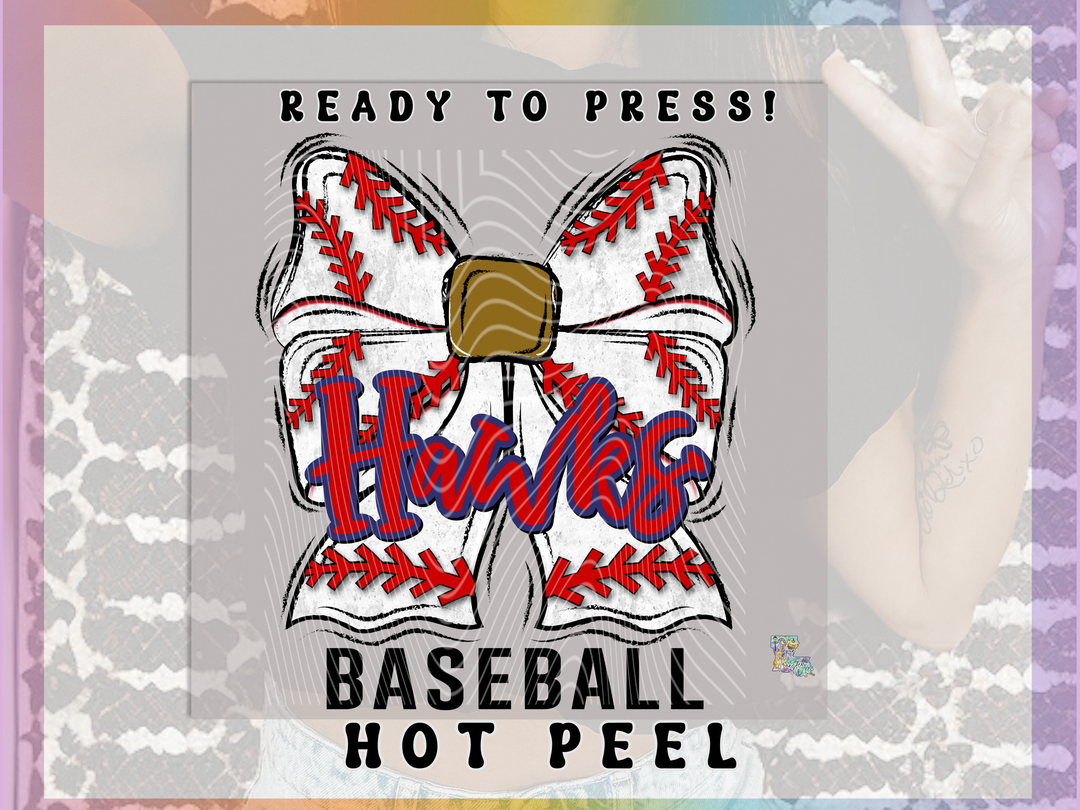 Hawks Baseball Bow