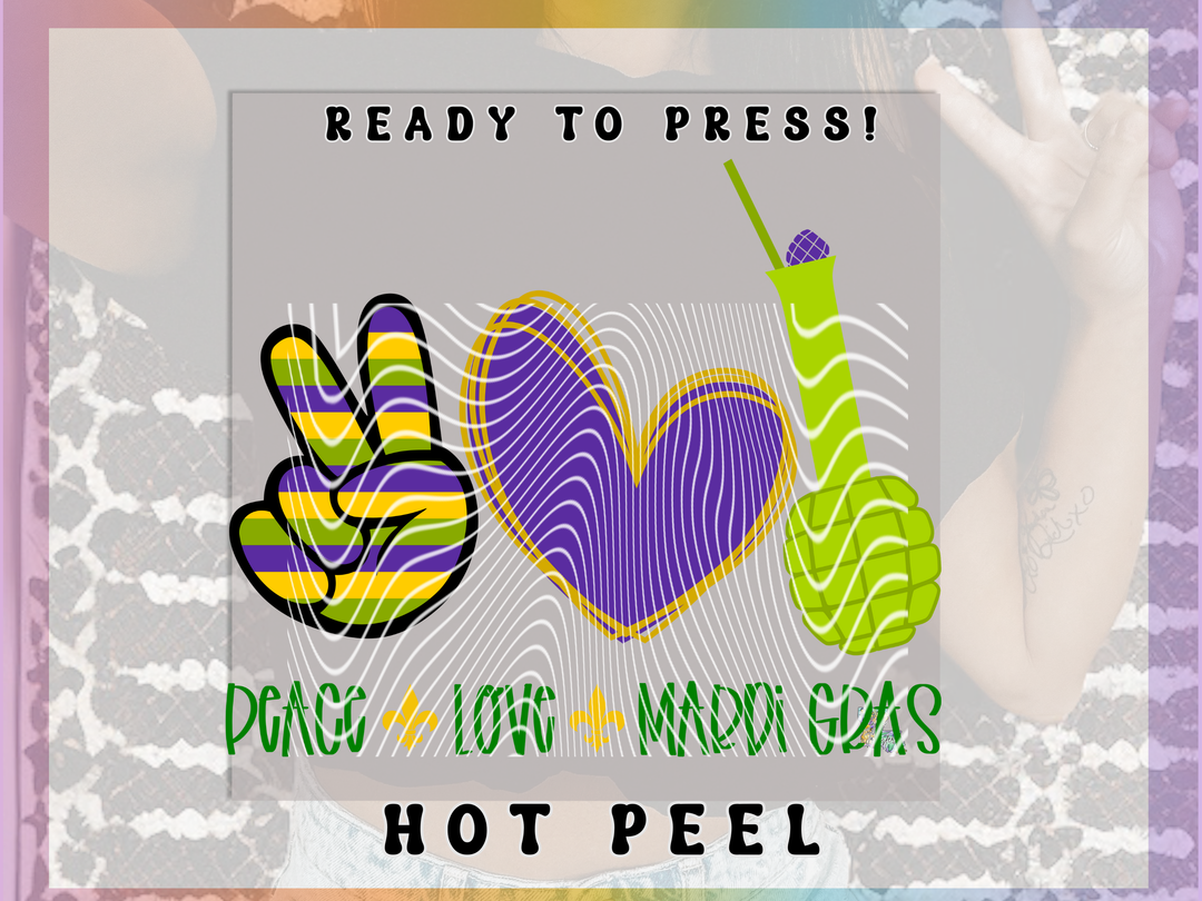 Peace Love Mardi Gras