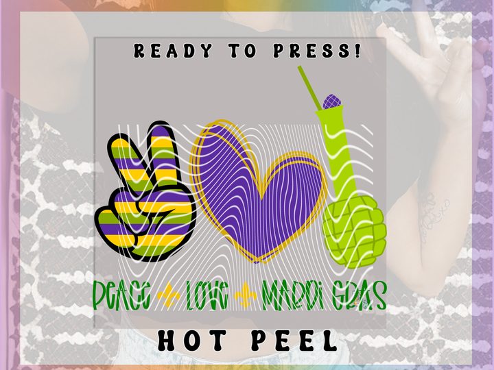 Peace Love Mardi Gras