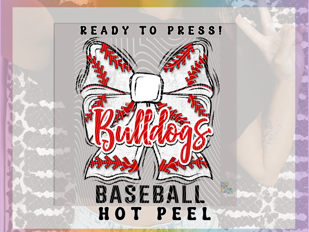 Bulldogs Baseball Bow