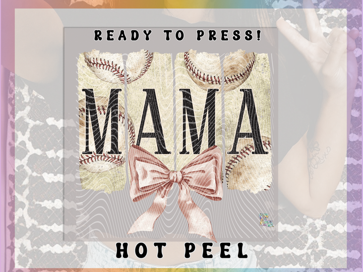 Mama Baseball Bow